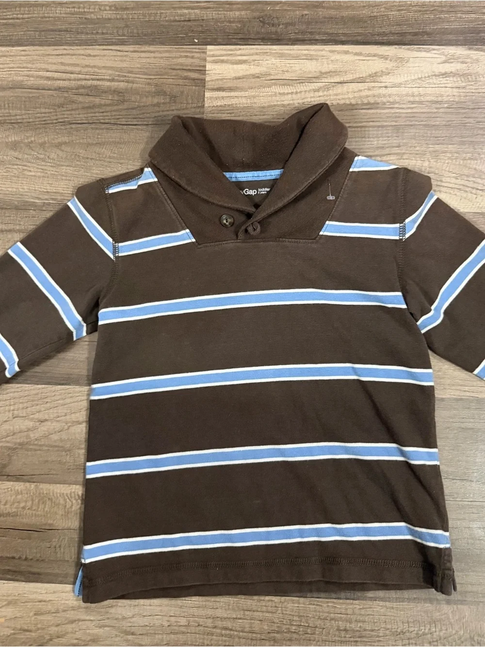 Vintage Baby Gap Rugby Polo Large Patch Long Sleeve Shirt Size 5 Yrs CLEAN!